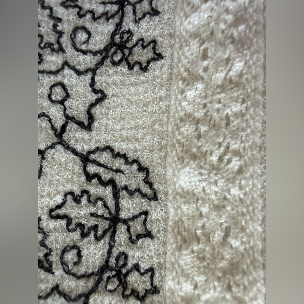 Alice + Olivia Cream and Black Floral Embroidered Blouse - Picture 9 of 9